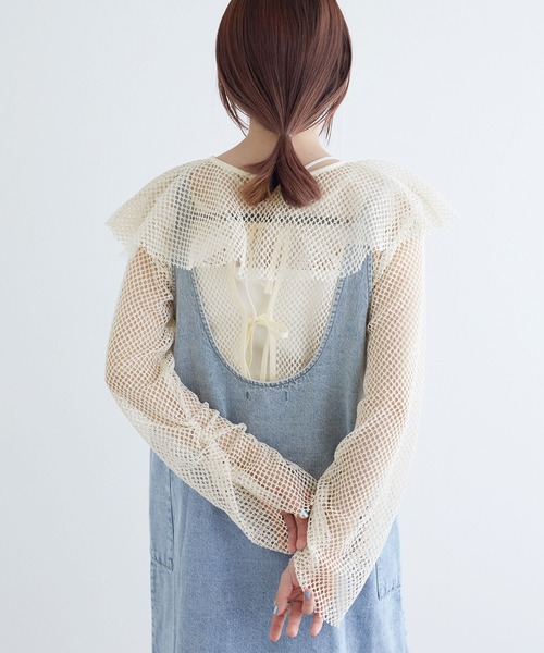 w closet（ダブルクローゼット）の「【2WAY】フリル衿付きメッシュ