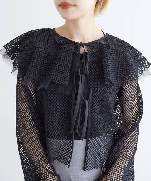 w closet（ダブルクローゼット）の「【2WAY】フリル衿付きメッシュ