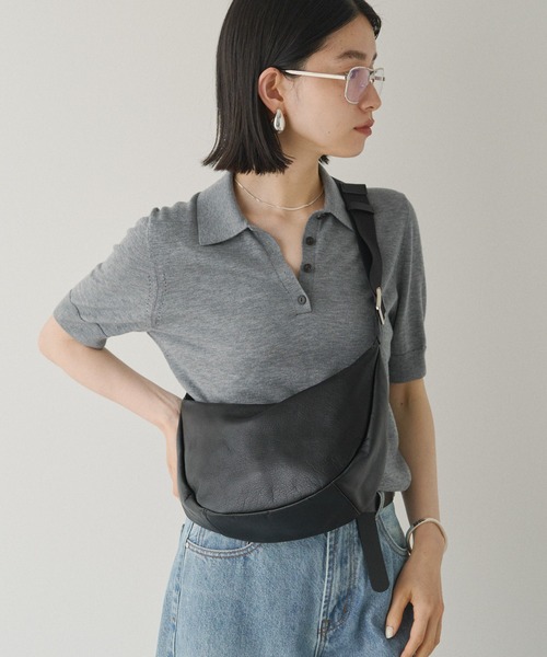 【russet】ソフトレザーラウンドショルダーバッグ ショルダー人気NO.1］【名品】ソフトレザーラウンドショルダー