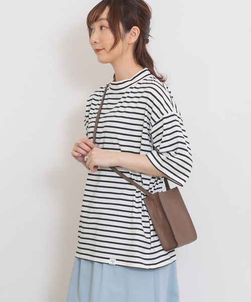 POU DOU DOU(プードゥドゥ)の「モックネックトップス(Tシャツ/カットソー・レディース・ブラック/ブルー/アイボリー/ダークグレー・3)」の20枚目の写真