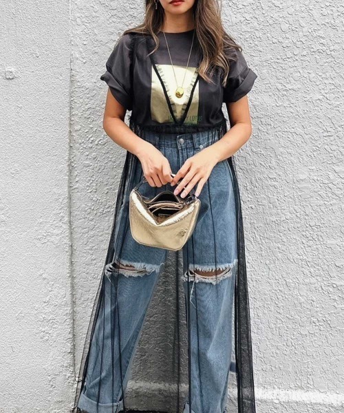 esutoreja（エストレジャ）の「チュールドレス（ワンピース・レディース・ブラック/ホワイト/グレー・FREE）」の9枚目の写真