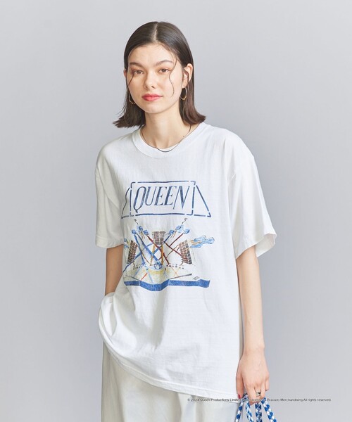 GOOD ROCK SPEED(グッドロックスピード)の「【別注】<GOOD ROCK SPEED>QUEEN プリントTシャツ(Tシャツ/カットソー・レディース・オフホワイト/ブラック・FREE)」の5枚目の写真