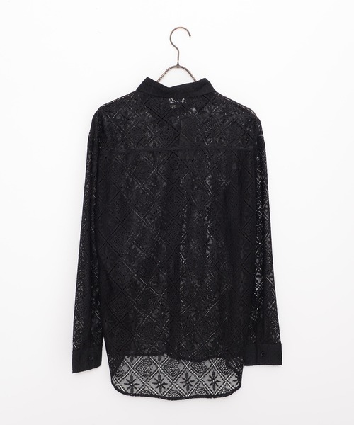 SILVER BULLET（シルバーバレット）の「『CavariA/キャバリア』格子レース半袖シャツ（シャツ/ブラウス・メンズ・ブラック・L/M）」の6枚目の写真