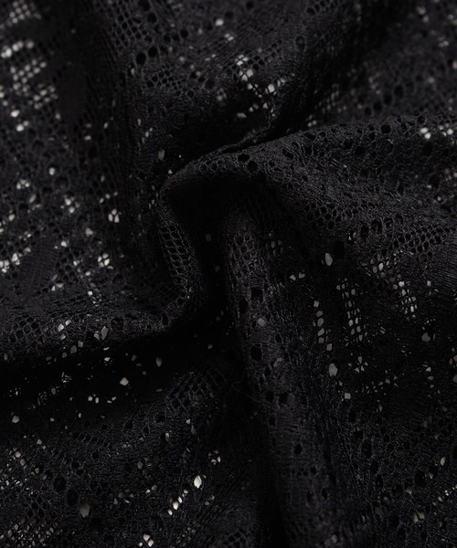 SILVER BULLET（シルバーバレット）の「『CavariA/キャバリア』格子レース半袖シャツ（シャツ/ブラウス・メンズ・ブラック・L/M）」の3枚目の写真