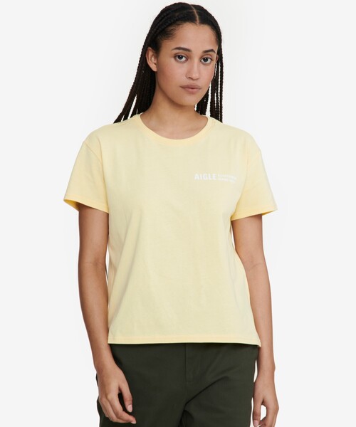 【セール】オーガニックコットン ワンポイントロゴ クルーネック 半袖Tシャツ（Tシャツ/カットソー）｜AIGLE（エーグル）