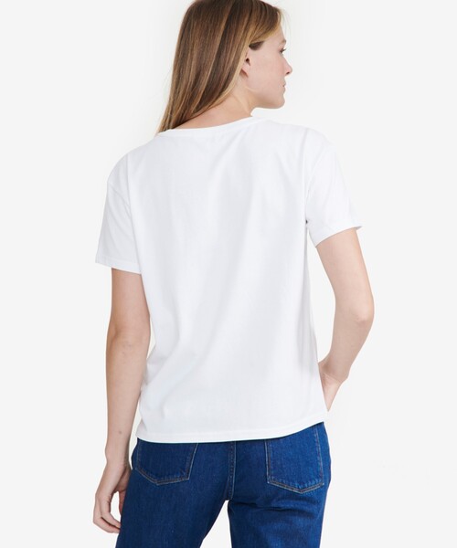AIGLE / エーグル オーガニックコットン ワンポイントロゴ クルーネック 半袖Tシャツ セール】オーガニックコットン ワンポイントロゴ クルーネック