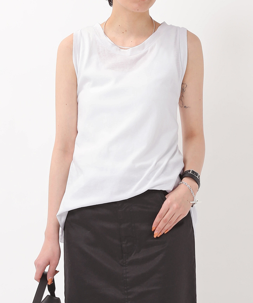 AP STUDIO（エーピーストゥディオ）の「【TanC TOKYO/タンクトウキョウ】バックオープンラップトップ（Tシャツ/カットソー・レディース・ホワイト/ブラック・FREE）」の21枚目の写真