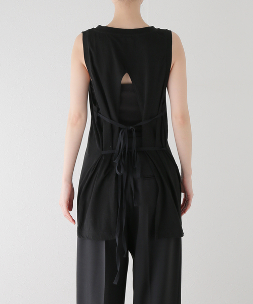 AP STUDIO（エーピーストゥディオ）の「【TanC TOKYO/タンクトウキョウ】バックオープンラップトップ（Tシャツ/カットソー・レディース・ホワイト/ブラック・FREE）」の3枚目の写真