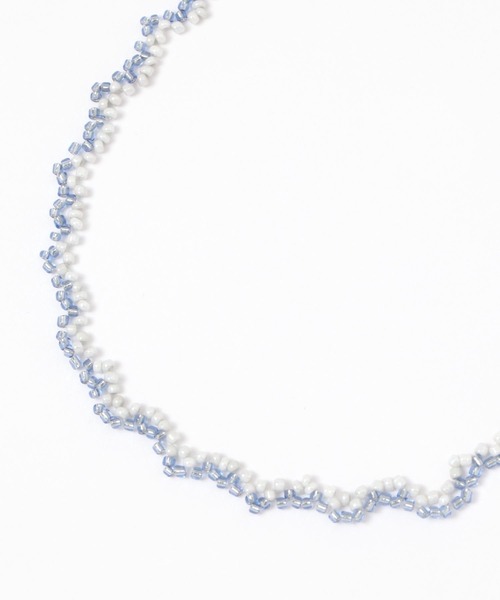 GLOBAL WORK Smile Seed Store（グローバルワーク スマイルシードストア）の「キラキラビーズネックレス/111172（ネックレス・レディース・ホワイト/ピンク系その他/ブルー系その他・FREE）」の3枚目の写真