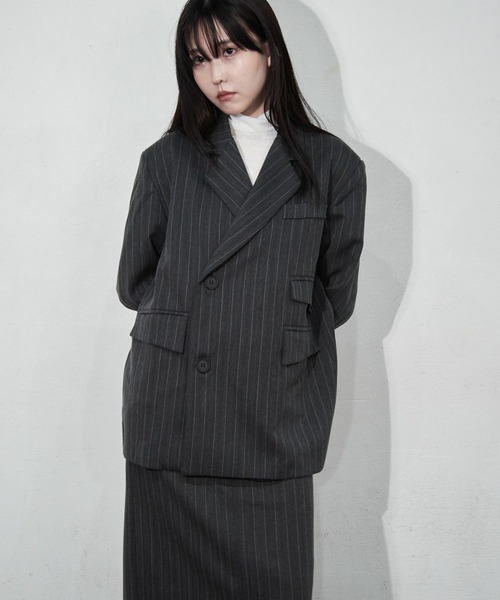 Y/lim(イリム)の「ピンストライプIラインスカート(スカート・レディース・グレー/チャコールグレー・M/L)」の19枚目の写真