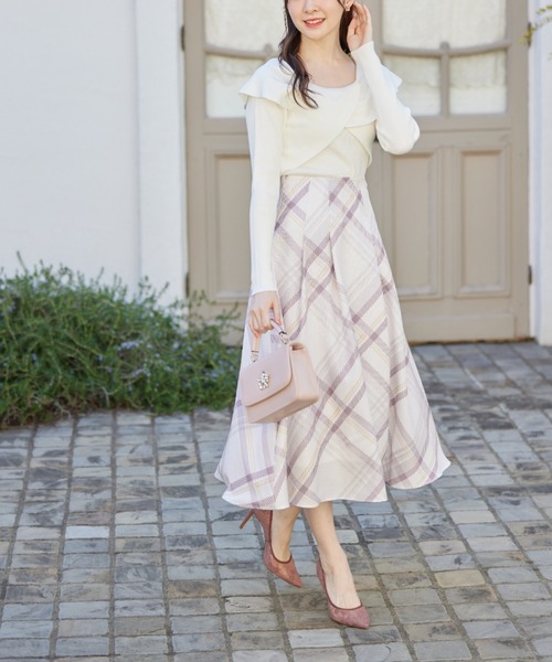 tocco closet(トッコ クローゼット)の「アシメカラーツイストリブニットプルオーバー(ニット/セーター・レディース・オフホワイト/ピンク/サックスブルー・M)」の21枚目の写真
