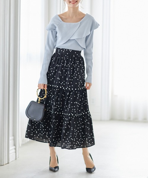 tocco closet(トッコ クローゼット)の「アシメカラーツイストリブニットプルオーバー(ニット/セーター・レディース・オフホワイト/ピンク/サックスブルー・M)」の16枚目の写真