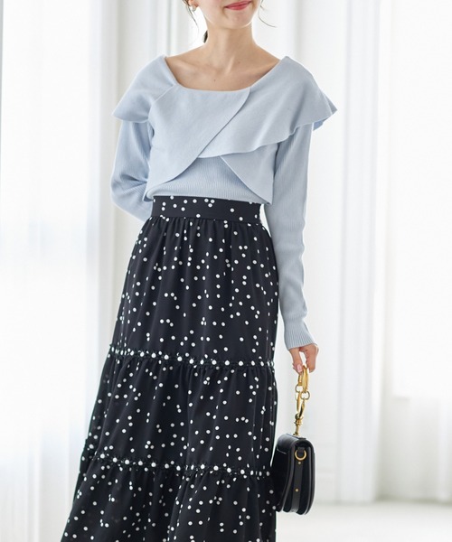 tocco closet(トッコ クローゼット)の「アシメカラーツイストリブニットプルオーバー(ニット/セーター・レディース・オフホワイト/ピンク/サックスブルー・M)」の17枚目の写真