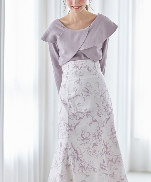 tocco closet(トッコ クローゼット)の「アシメカラーツイストリブニットプルオーバー(ニット/セーター・レディース・オフホワイト/ピンク/サックスブルー・M)」の19枚目の写真