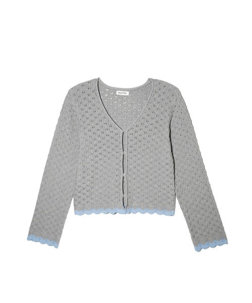 MILKFED.(ミルクフェド)の「SCALLOP HEM KNIT CARDIGAN(カーディガン/ボレロ・レディース・アッシュ/ブラック/ネイビー・ONE SIZE)」の18枚目の写真