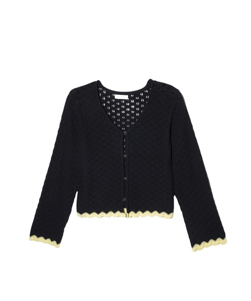 MILKFED.(ミルクフェド)の「SCALLOP HEM KNIT CARDIGAN(カーディガン/ボレロ・レディース・アッシュ/ブラック/ネイビー・ONE SIZE)」の22枚目の写真