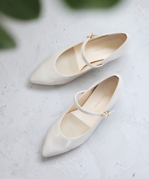 【セール】【レイン対応】レインストラップパンプス【Made in Japan】(325-33981)JELLY BEANS(ジェリービーンズ)（レインシューズ）｜JELLY BEANS（ジェリービーンズ）