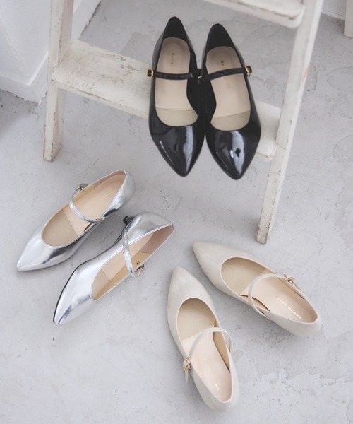 【セール】【レイン対応】レインストラップパンプス【Made in Japan】(325-33981)JELLY BEANS(ジェリービーンズ)（レインシューズ）｜JELLY BEANS（ジェリービーンズ）