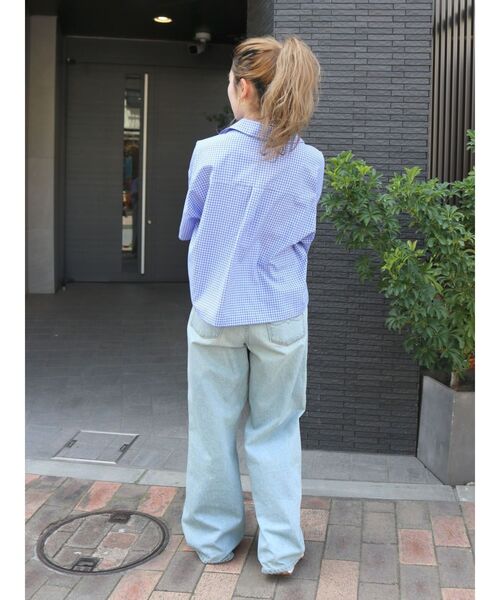 Ungrid（アングリッド）の「ハーフスリーブエンブロイダリーシャツ（シャツ/ブラウス・レディース・ブラック/スカイブルー/ブルー・FREE）」の15枚目の写真