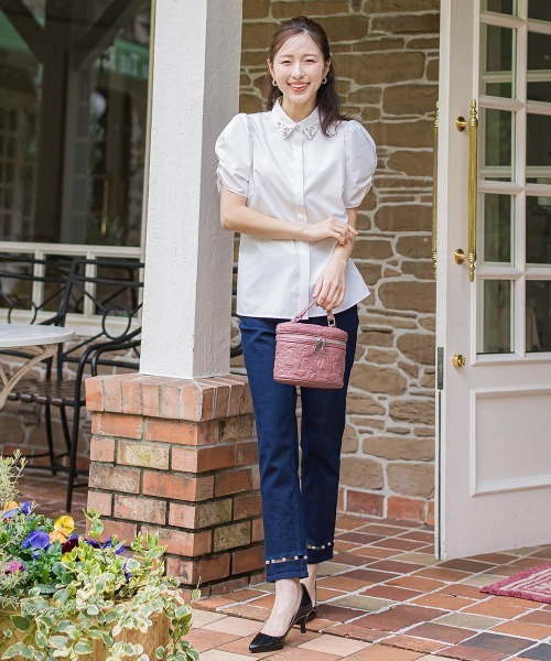 「QUEENS COURT」 半袖ブラウス M ピンク レディース QUEENS COURTのシャツ/ブラウスの商品一覧|レディース
