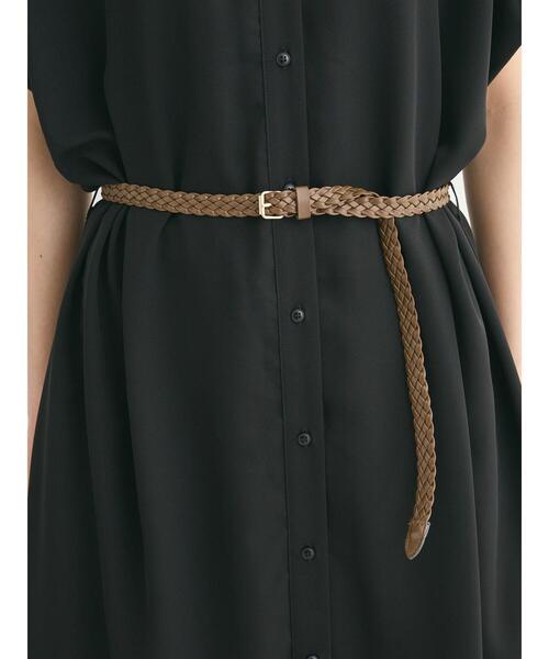 Green　Parks（グリーンパークス）の「SET2点　合皮ベルト+ミディシャツワンピース（シャツワンピース・レディース・グリーン/オフホワイト/ブラウン/ブラック・FREE）」の16枚目の写真
