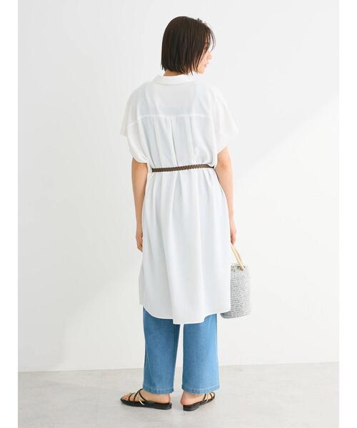 Green　Parks（グリーンパークス）の「SET2点　合皮ベルト+ミディシャツワンピース（シャツワンピース・レディース・グリーン/オフホワイト/ブラウン/ブラック・FREE）」の21枚目の写真