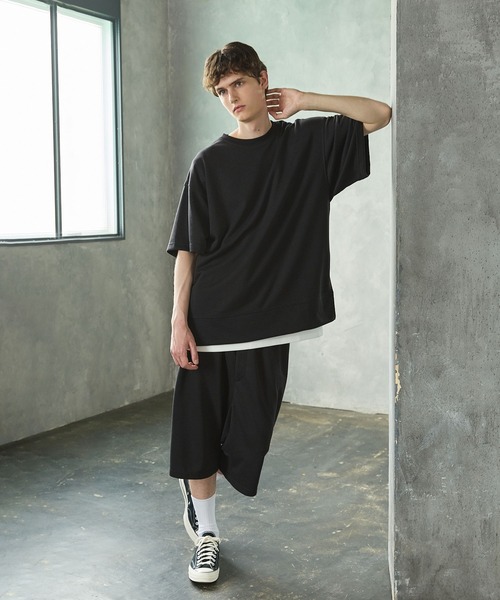 CTHY（シティ）の「サイドスリット裏毛スウェット ピグメントスウェットTシャツ（Tシャツ/カットソー・メンズ・ブラック系2/ブラック系・XL/L/M/S）」の20枚目の写真