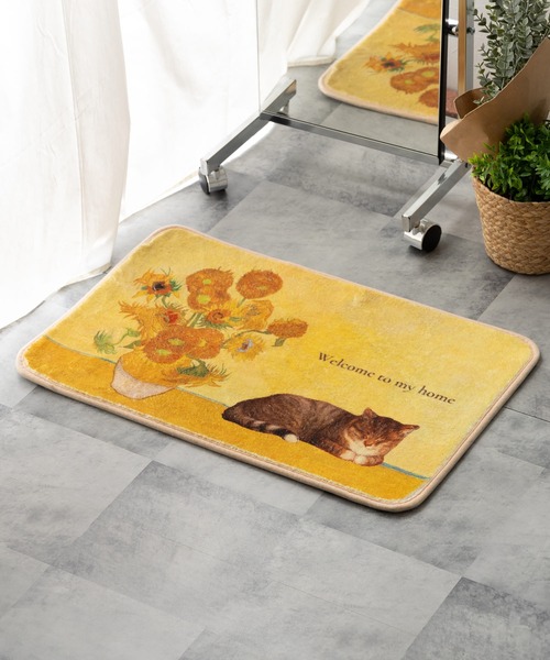 セール】もこもこ起毛 犬・猫デザイン マット 40x60cm（ラグ/マット