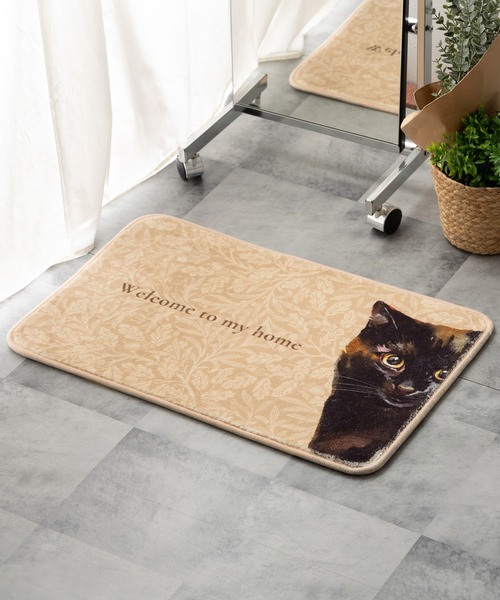 セール】もこもこ起毛 犬・猫デザイン マット 40x60cm（ラグ/マット