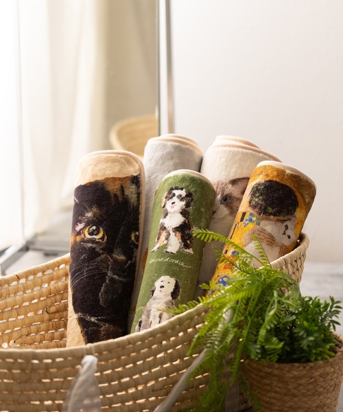 セール】もこもこ起毛 犬・猫デザイン マット 40x60cm（ラグ