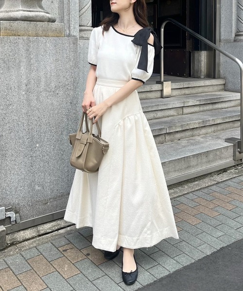 one after another NICE CLAUP - seemi リボンニット　タグ付き新品 one after another NICE CLAUP/【one after another】リボン