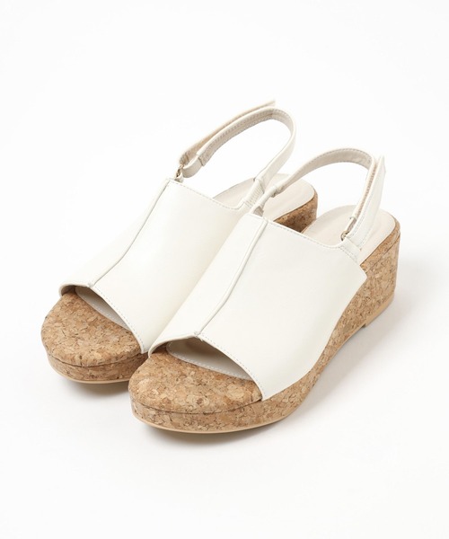 Elura（エルーラ）の「ふかふかFITウェッジソールサンダル/126049（サンダル・レディース・アイボリー/ベージュ・LARGE/MEDIUM）」の4枚目の写真