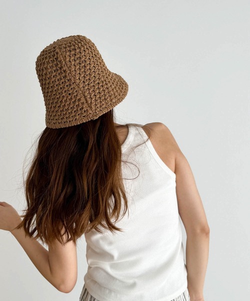 CANAL JEAN（キャナルジーン）の「El mar　メッシュバケットハット（ハット・レディース・クリーム/ブラック/ベージュ・ONE SIZE）」の7枚目の写真