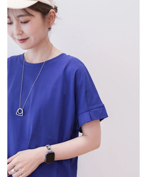 AMERICAN HOLIC(アメリカンホリック)の「接触冷感袖タックカットプルオーバー(Tシャツ/カットソー・レディース・オフホワイト/ブラック/マスタード/パープル/グリーン・M/L)」の10枚目の写真