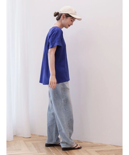 AMERICAN HOLIC(アメリカンホリック)の「接触冷感袖タックカットプルオーバー(Tシャツ/カットソー・レディース・オフホワイト/ブラック/マスタード/パープル/グリーン・M/L)」の12枚目の写真