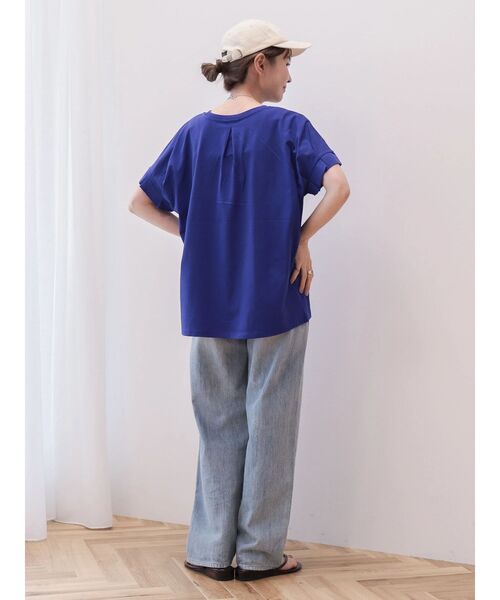 AMERICAN HOLIC(アメリカンホリック)の「接触冷感袖タックカットプルオーバー(Tシャツ/カットソー・レディース・オフホワイト/ブラック/マスタード/パープル/グリーン・M/L)」の13枚目の写真