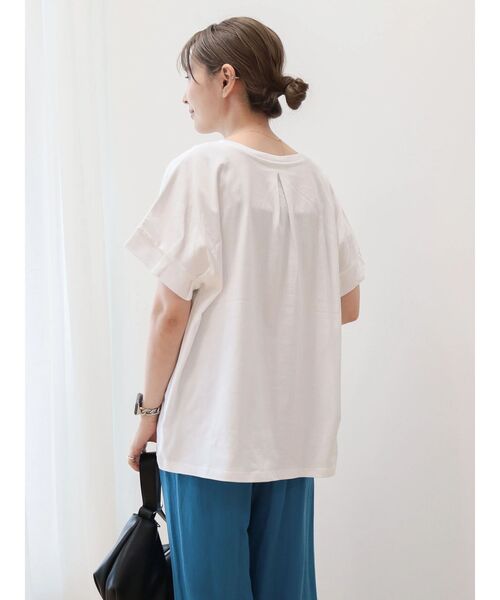 AMERICAN HOLIC(アメリカンホリック)の「接触冷感袖タックカットプルオーバー(Tシャツ/カットソー・レディース・オフホワイト/ブラック/マスタード/パープル/グリーン・M/L)」の17枚目の写真
