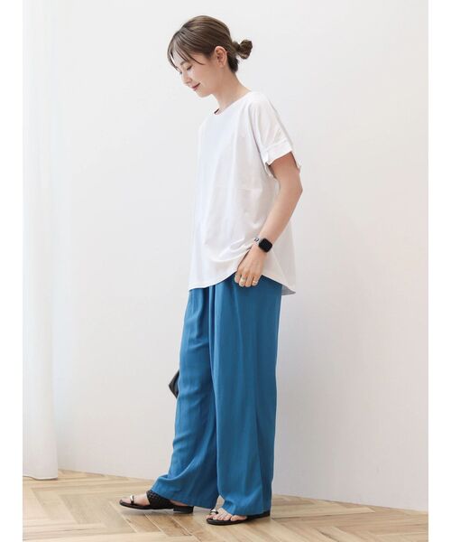 AMERICAN HOLIC(アメリカンホリック)の「接触冷感袖タックカットプルオーバー(Tシャツ/カットソー・レディース・オフホワイト/ブラック/マスタード/パープル/グリーン・M/L)」の19枚目の写真