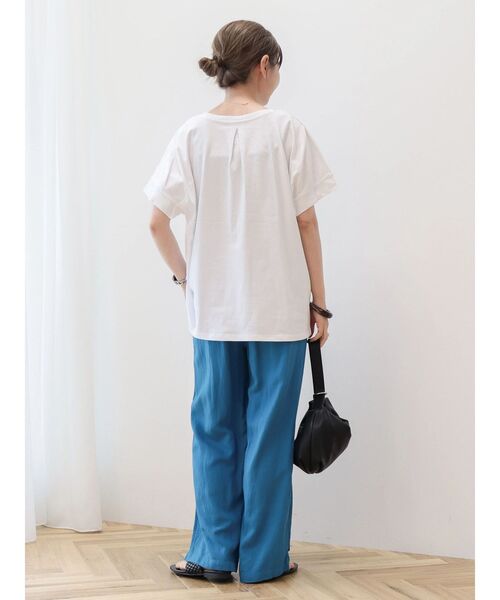 AMERICAN HOLIC(アメリカンホリック)の「接触冷感袖タックカットプルオーバー(Tシャツ/カットソー・レディース・オフホワイト/ブラック/マスタード/パープル/グリーン・M/L)」の20枚目の写真