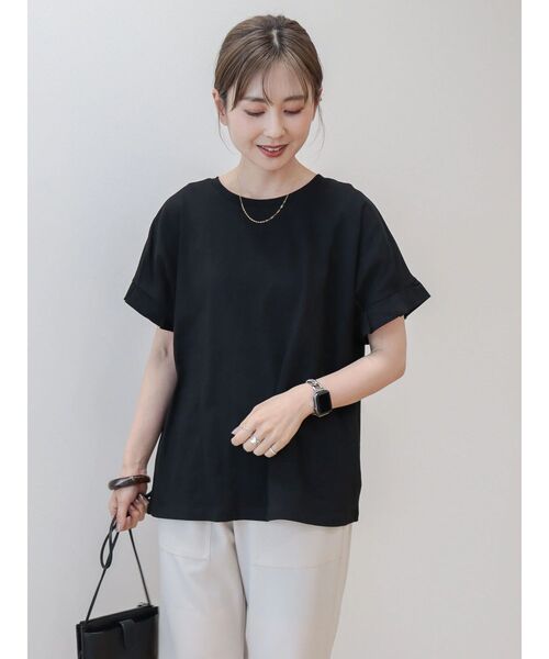 AMERICAN HOLIC(アメリカンホリック)の「接触冷感袖タックカットプルオーバー(Tシャツ/カットソー・レディース・オフホワイト/ブラック/マスタード/パープル/グリーン・M/L)」の21枚目の写真
