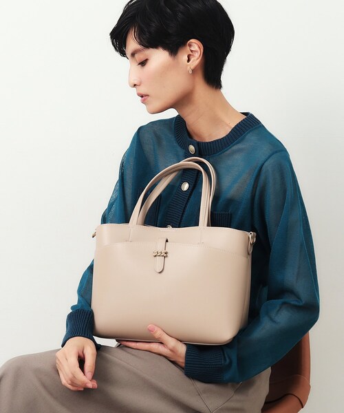  peak Softwill ミドルトートバッグ 3colors 2WAY】バイカラー3層ミドルトートバッグ