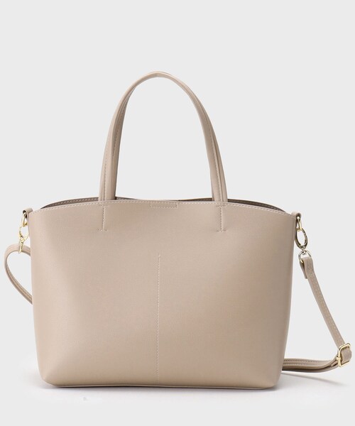 OPAQUE.CLIP(オペークドットクリップ)の「【2WAY】フロントベルトミドルトートバッグ(トートバッグ・レディース・ベージュ/アイボリー/ブラック・00)」の7枚目の写真