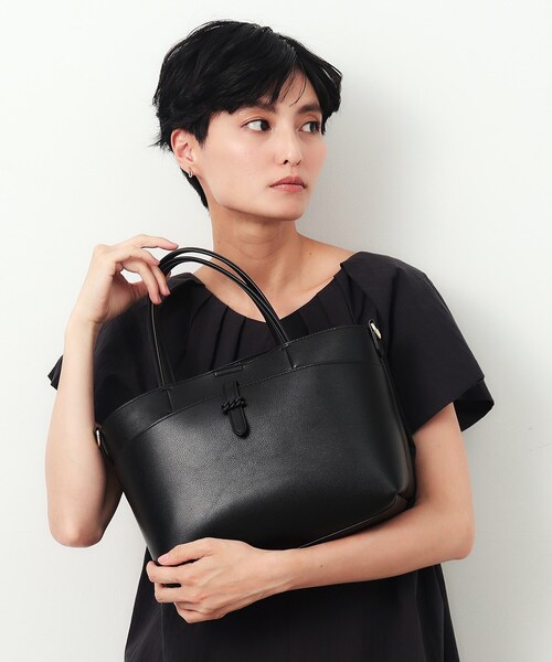 OPAQUE.CLIP(オペークドットクリップ)の「【2WAY】フロントベルトミドルトートバッグ(トートバッグ・レディース・ベージュ/アイボリー/ブラック・00)」の13枚目の写真