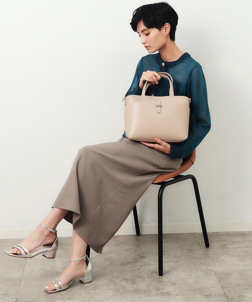 OPAQUE.CLIP(オペークドットクリップ)の「【2WAY】フロントベルトミドルトートバッグ(トートバッグ・レディース・ベージュ/アイボリー/ブラック・00)」の11枚目の写真