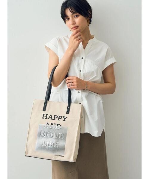 YECCA VECCA(イェッカヴェッカ)の「3D-Mixプリントトートバッグ(トートバッグ・レディース・アイボリー・FREE)」の2枚目の写真
