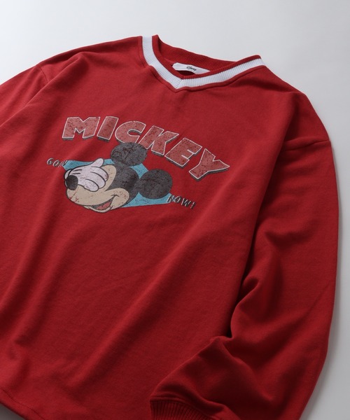 セール】【Disney/ディズニー】ミッキーマウス アートワーク 裏毛 衿