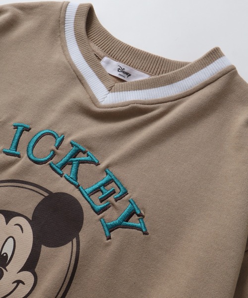 Disney(ディズニー)の「【Disney/ディズニー】ミッキーマウス アートワーク 裏毛 衿配色 スウェット トレーナー(スウェット・レディース・グリーン/ダークネイビー/レッド系その他/ベージュ・L/M)」の11枚目の写真