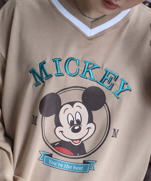 セール】【Disney/ディズニー】ミッキーマウス アートワーク 裏毛 衿