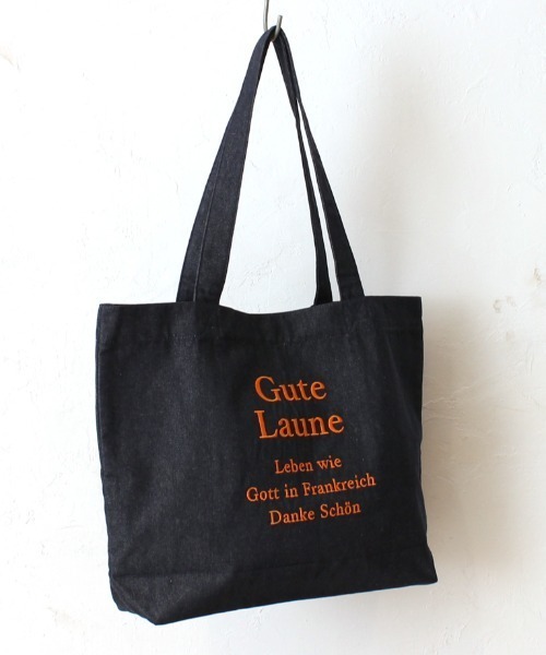 Per sist ence(パーシエンス)の「ロゴ刺繍ラージトート(トートバッグ・レディース・ストライプ/チェック/ブラック/アイボリー/インディゴブルー/カーキ/グレー/ネイビー系/ブラック系・FREE)」の12枚目の写真