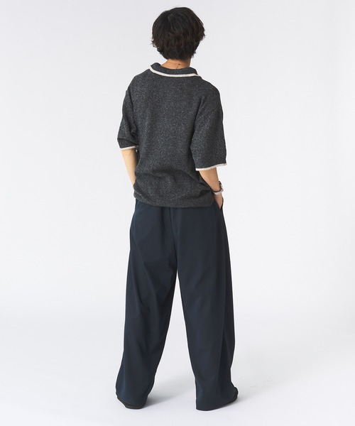 Adoon plain（アドーンプレーン）の「メランジスキッパーポロシャツ（ポロシャツ・メンズ・ライトブルー/チャコールグレー・MEDIUM/LARGE）」の17枚目の写真
